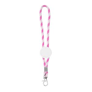 Porta-Chaves Tubular em Terylene, Ajustável e Mosquetão Stry - Fuchsia
