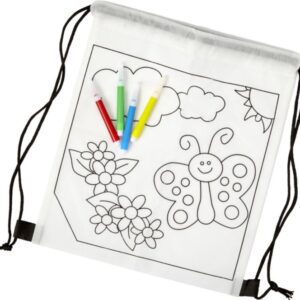 Mochila Infantil para Colorir - Branco