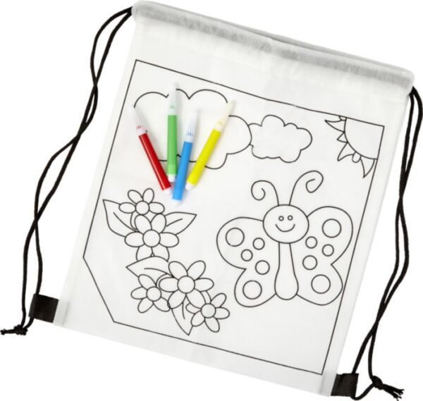 Mochila Infantil para Colorir - Branco