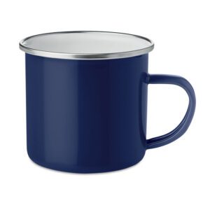 Caneca Vintage de Metal com Capa em Esmalte - Azul